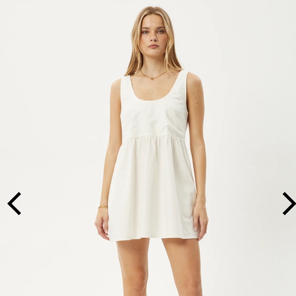 AFENDs Jessie pinafore dress white